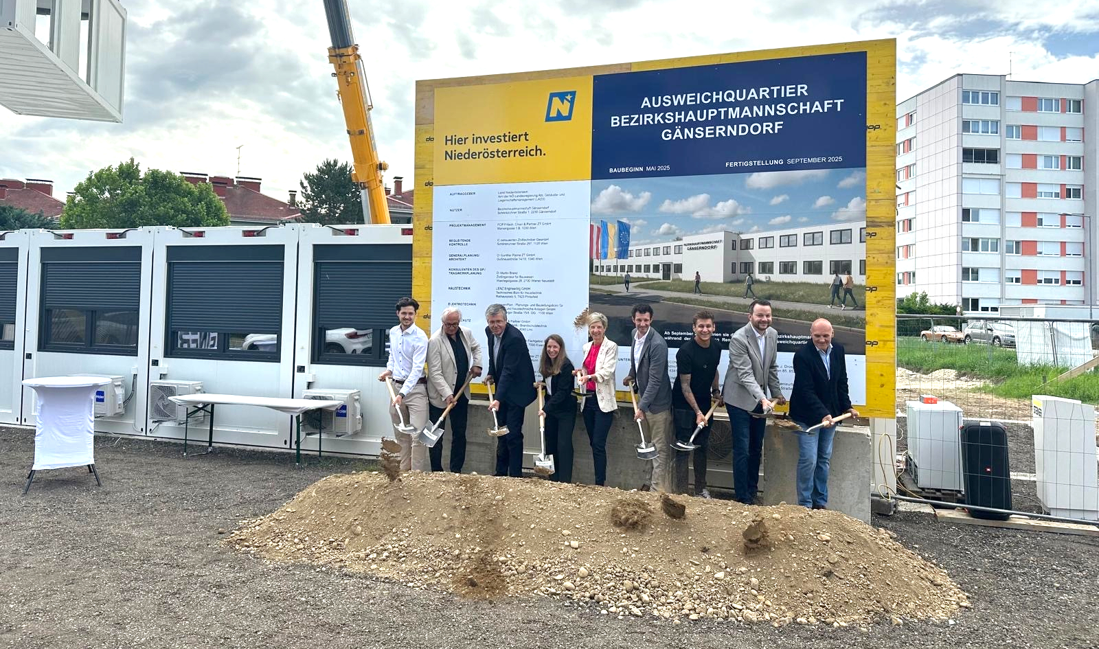 Spatenstich Ausweichquartier BH Gänserndorf